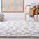 Sisson Geometric Shag White Area Rug