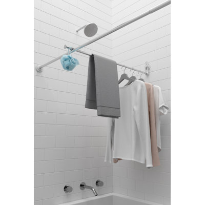 186.06cm Straight Tension Shower Curtain Pole