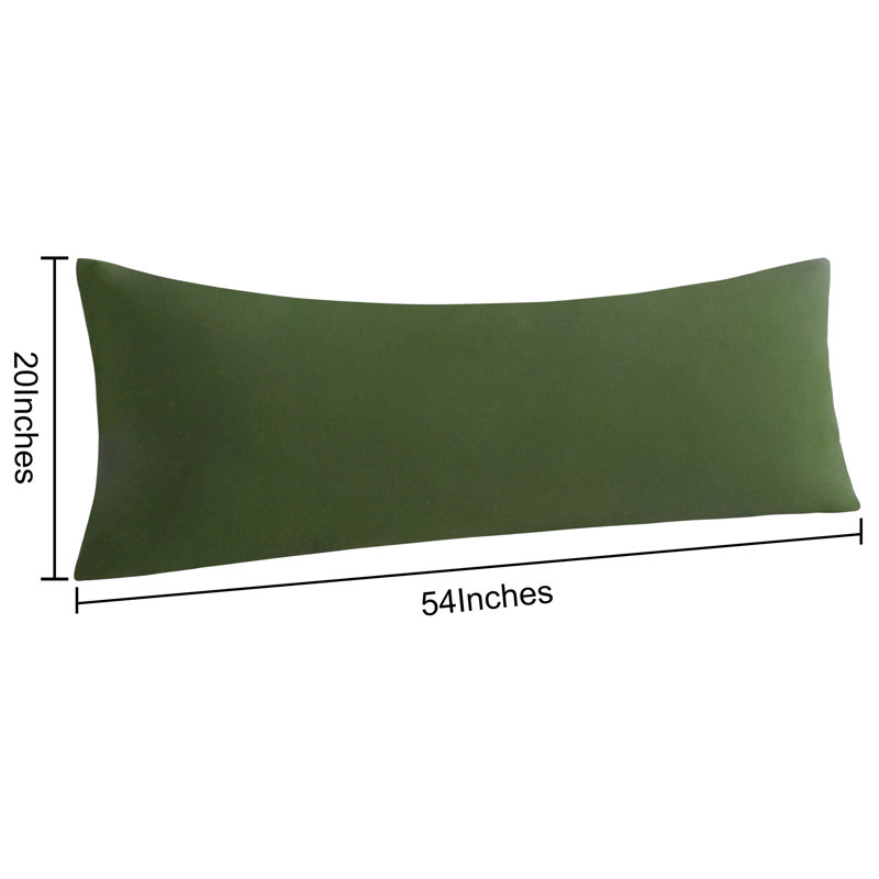 Taie d'oreiller corporelle en microfibre hypoallergénique 2 pièces, Vert olive