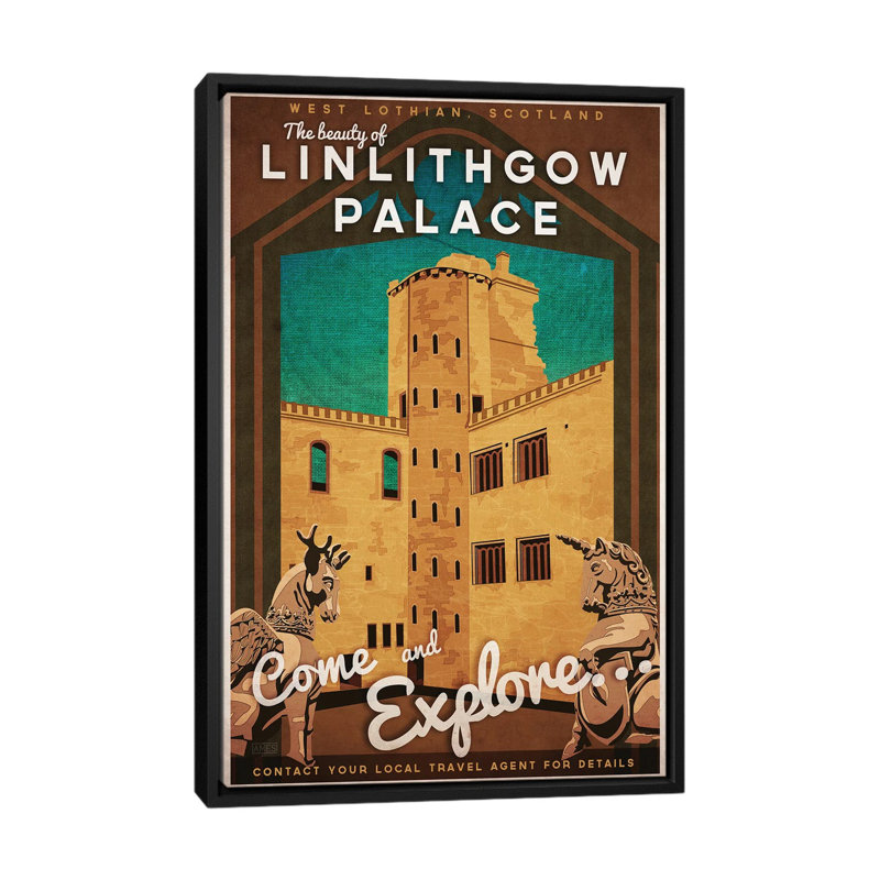 Scotland-Linlithgow Palace by Missy Ames - Graphic Art on Canvas, Black, 101.6 cm H x 66.04 cm W