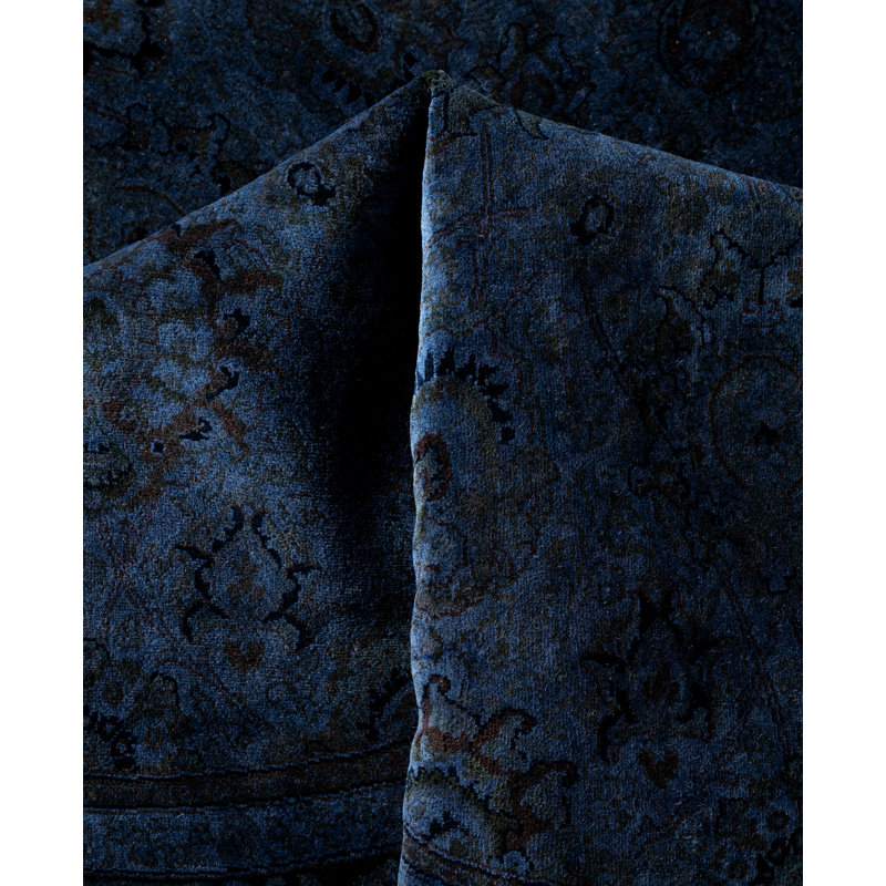 Overdyed Hand-Knotted Wool Modern-Contemporary Gray Area Rug 6' 1" x 6' 1"
