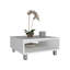 Table basse Chiniak, 1 tablette, 4 pieds, blanc, salon-1453160972