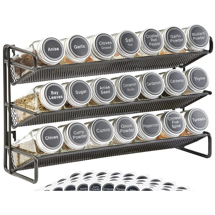 Kamenstein 20 Jar Vintage Revolving Countertop Spice Rack Organizer with  Spices Included