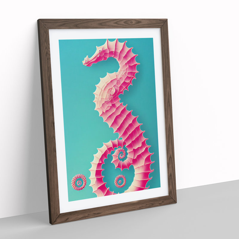 Mesmerising Seahorse - Framed Print, 46cm H x 34cm W, Brown