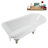 62" Streamline Clawfoot Tub,Tray,Drain, Clawfeet-101628983-102218224