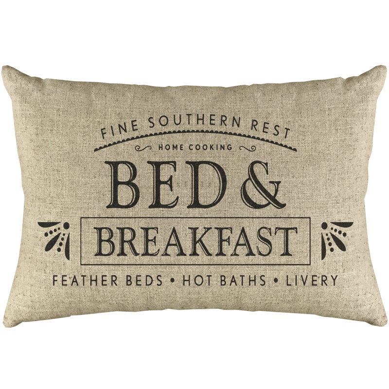  Bed and Breakfast Linen Lumbar Pillow
