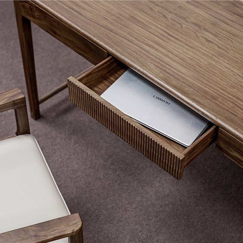 Bureau en bois massif de style chinois, H 29,53 po x l 55,12 po x P 27,56 po