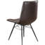 Chaises de salle à manger à dossier brun (4) - Chaise d'appoint Mid-Century avec pieds à support en bronze (4)