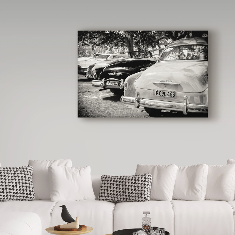 «Retro Vintage Cars» par Cosey, reproduction de photo sur toile tendue, H 12 po x l 19 po