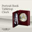 Portrait Book Table Clock