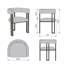 Chaise moderne à dossier incurvé en tissu moderne-886263060