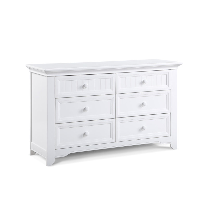 Commode à six tiroirs, Blanc