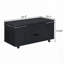 Table basse à plateau relevable avec rangement caché et 4 tabourets, roulettes-260377153