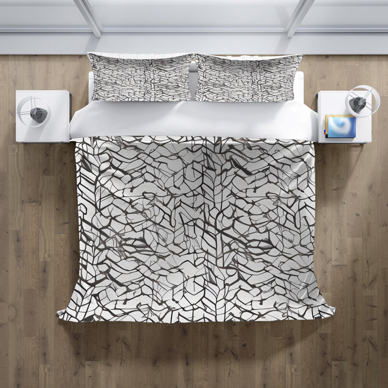 Polyester Abstract Duvet Cover, King Duvet Cover + 2 King Shams
