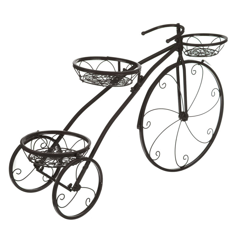 Dacia Metal Weather Resistant Plant Stand, Coffee