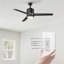 Ventilateur de plafond standard à DEL à 3 pales de 52 po avec commande murale et ensemble d'éclairage inclus-726600597-726600618