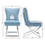 Chaise parsons rembourrée en velours capitonné Chary-216153790