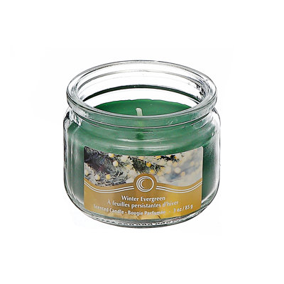 Bougie de Noël 3 oz parfumée Winter Evergreen - ensemble de 4
