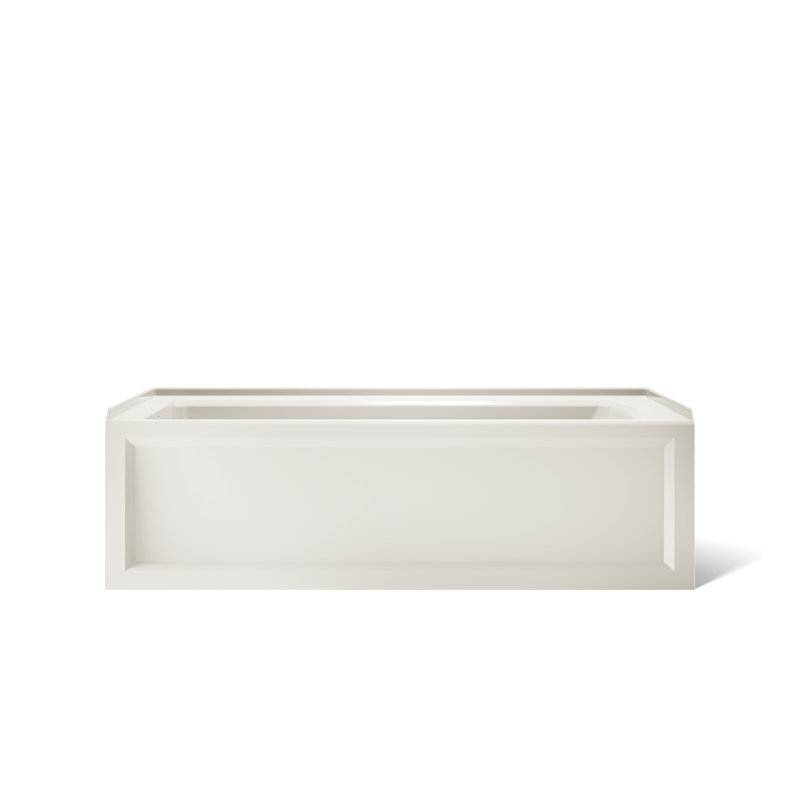 Archer 66" x 32" Soaking Bathtub, Biscuit, Left