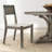 Two-Tone Solid Wood Dining Chair in Dark and Gray Finish