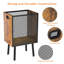 Poubelle de bureau 4,5 gallons pour bureau près de la maison, poubelle rectangulaire en bois pour chambre à coucher avec filet - poignées - pieds, petite poubelle pour dortoir pour salle de bain
