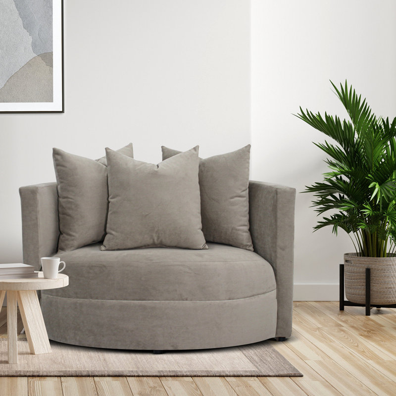 Fauteuil large 54,09 po Sota, Tissu beige
