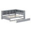 Lit de jour double en bois avec lit gigogne Aluino-845281221