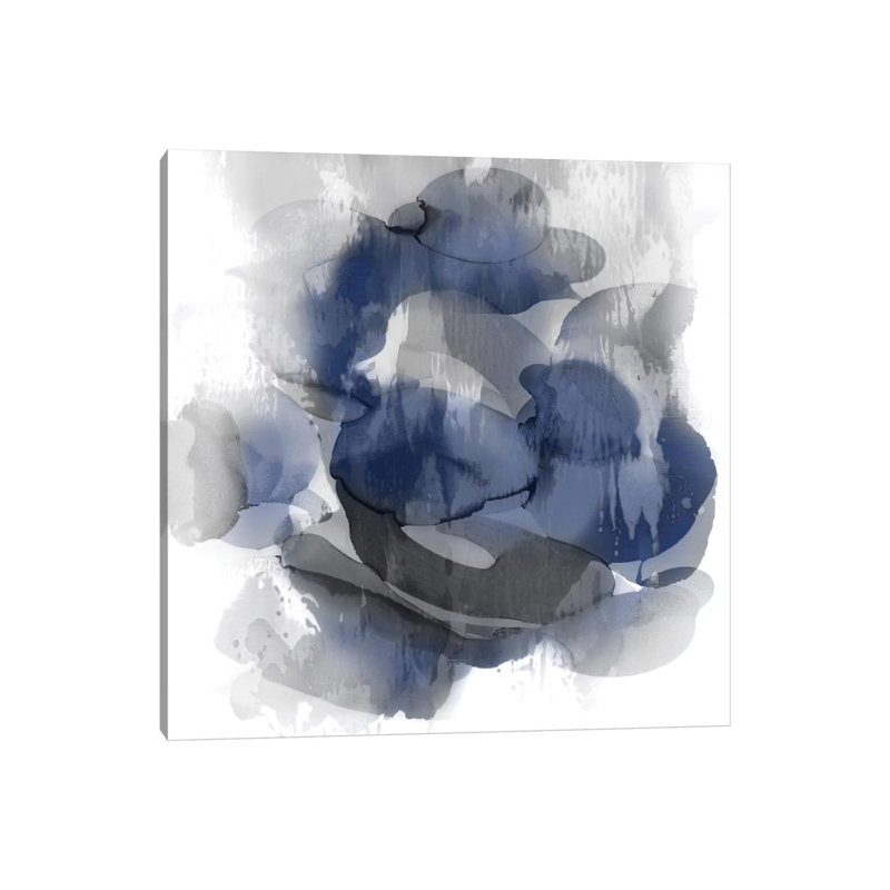 Indigo Flow II by Kristina Jett - Wrapped Canvas Painting, 30.48 cm H x 30.48 cm W