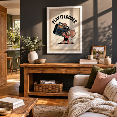 Play It Louder Retro - Framed Print