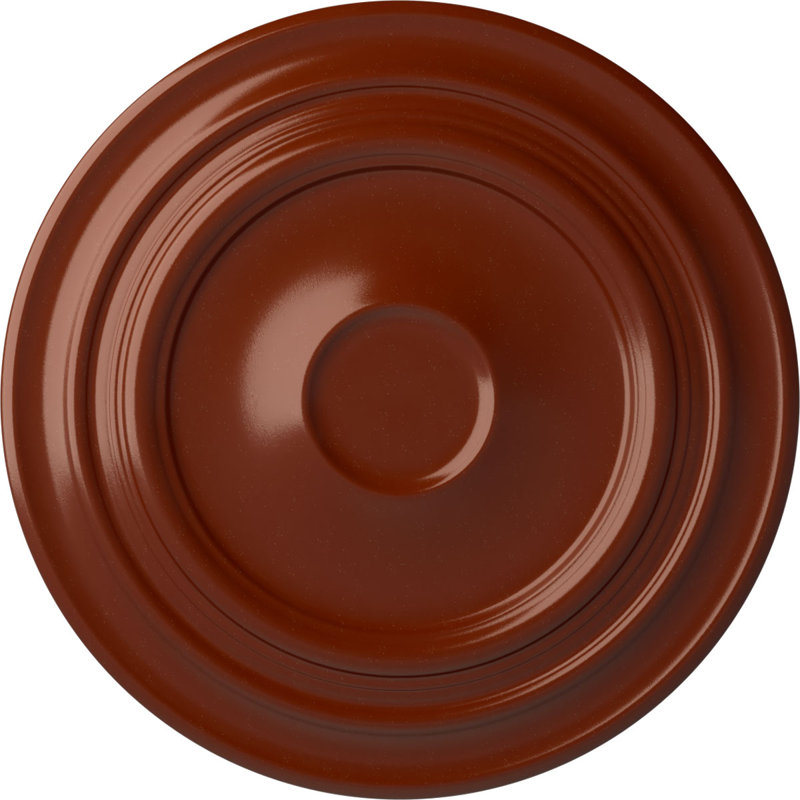 Endurathane Giana Ceiling Medallion, 32 5/8"OD x 1 1/2"P (Fits Canopies up to 7 7/8"), Hand-Painted Firebrick Finish