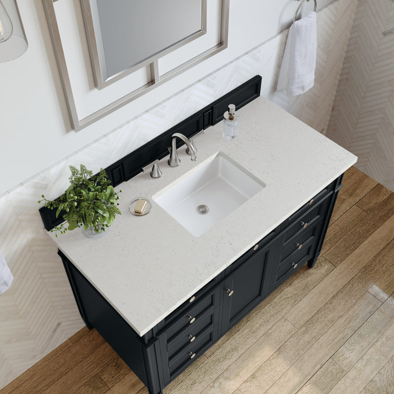 Brittany 48'' W Single Vanity, Black Onyx, Lime Delight, 8" Widespread