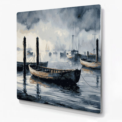 Coastal Cape Cod Collection Gray Metal Wall Art