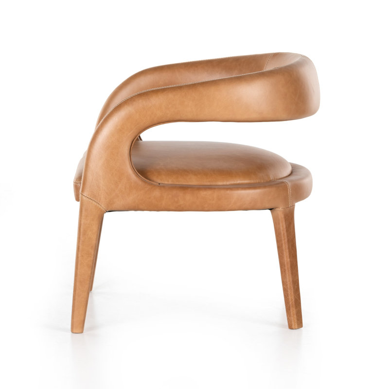 Rocio Armchair, Brown Genuine Leather