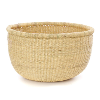 Panier de rangement rond entièrement naturel Bolga