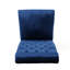 2 chaises de salle à manger à dossier haut Kd - Velours bleu marine avec structure en bois de bouleau et mousse de polyuréthane pour un siège supplémentaire