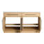 Meuble-lavabo double 59 1/8 po - Armoire en chêne clair avec lavabo intégré, tablettes réglables et 2 options de couleur de poignée (poignée argentée)-2146181940-2146181941