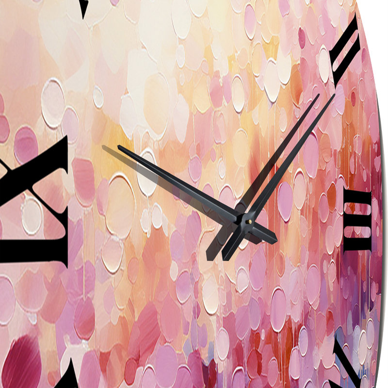 Cotton Candy I - Horloge murale paysage abstrait, Petit