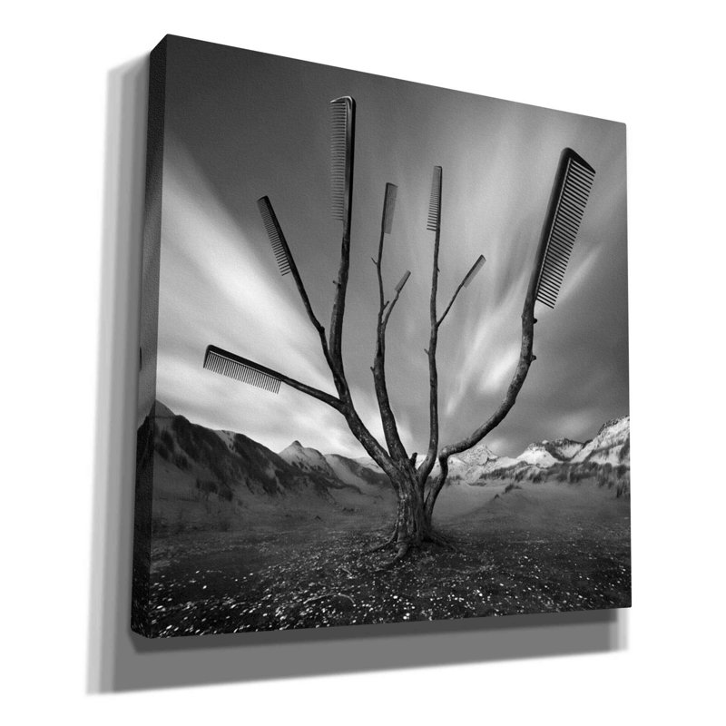 «Monish Dandruff Tree» par Dariusz Klimczak - reproduction d'art sur toile tendue, H 12 po x l 12 po x P 0,75 po