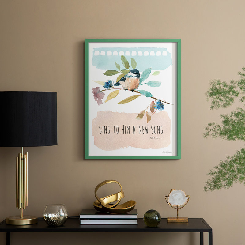 A New Song Framed Print - Solid Wood, H 11 po x l 9 po, Vert