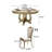 Modern artificial marble round dining table set