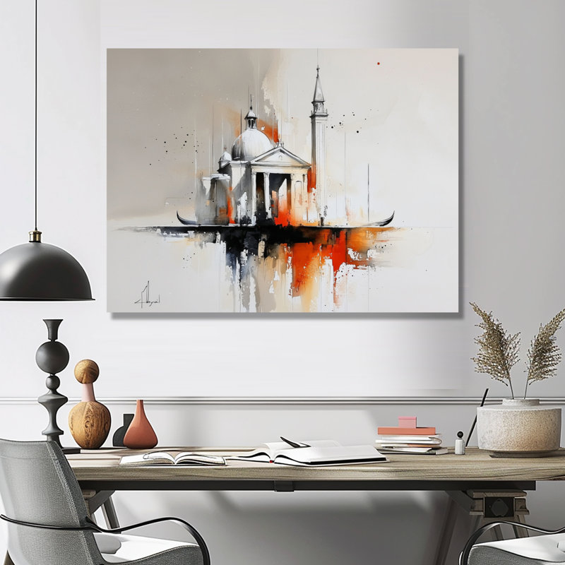 «Watercolor Venice's Architecture I - Venice», impression sur métal industrielle, H 34 po x l 44 po
