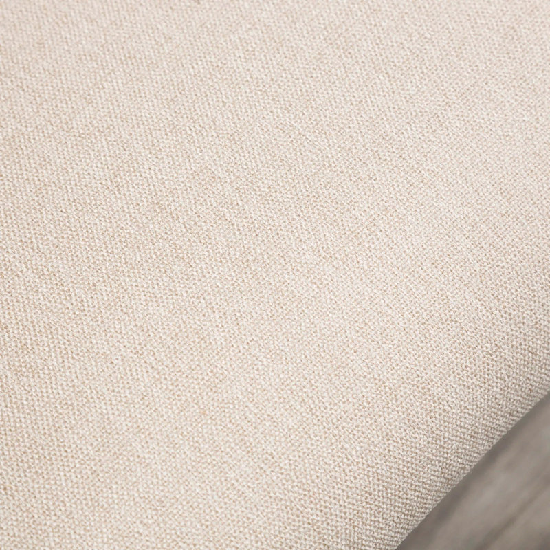 Ensemble de 2 chaises d'appoint en bois et tissu naturel vieilli