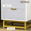Mullica 40cm W Steel Bedside Table