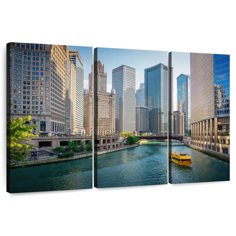 Gratte-ciel Hannes du centre-ville de Chicago, H 20 po x l 33 po