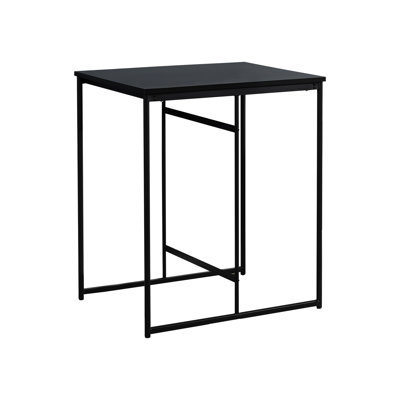 Table de hauteur comptoir en stratifié noir, 32 po rectangulaire, chef-d'œuvre de cuisine moderne exceptionnel