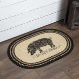 Hinderliter Cotton White/Asphalt/Gray Taupe Area Rug