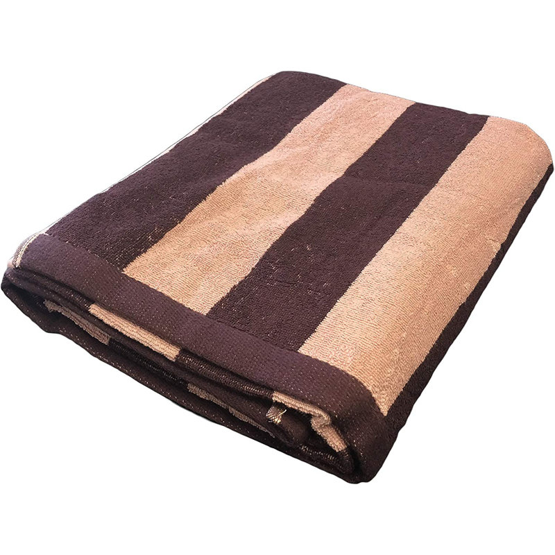 Serviette de plage en coton turc Pennsylvania, Prune / rose