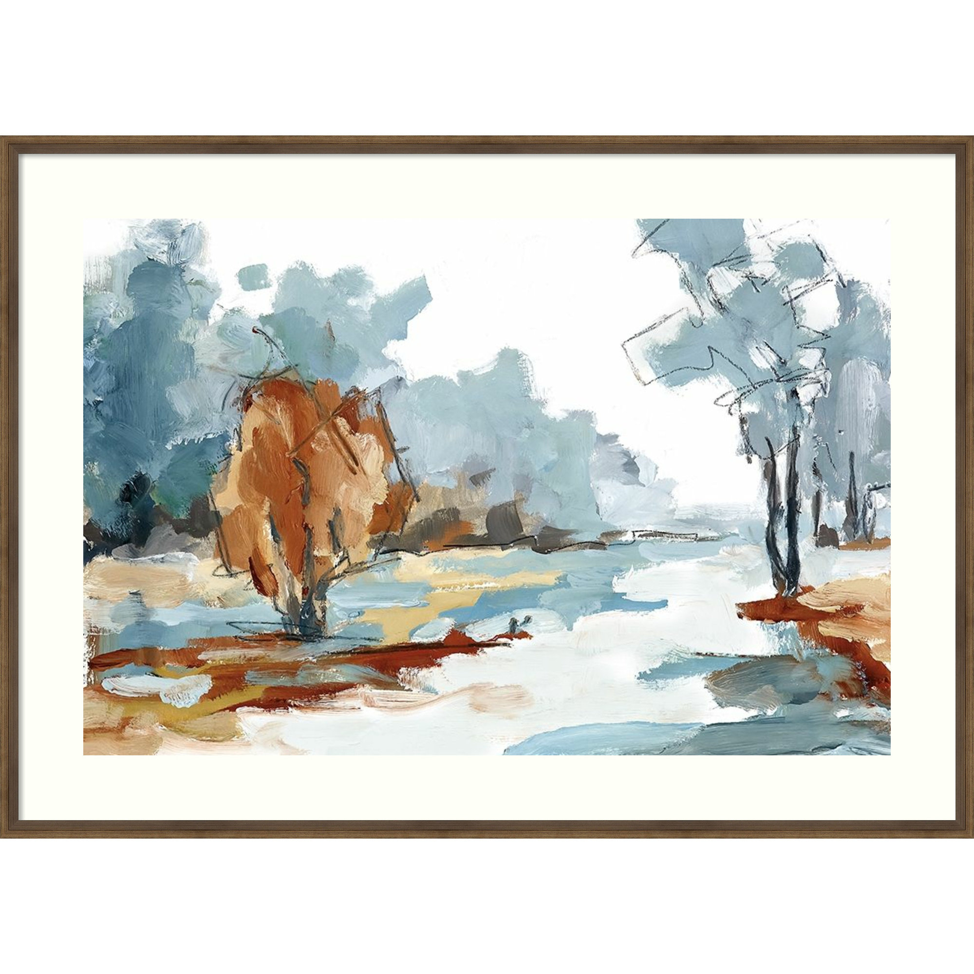 Backroads VI by Jacqueline Ellens, Bronze Framed Paper, 27" H x 37" W