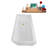 59" Streamline Soaking Freestanding Tub and Tray With Internal Drain-101697837