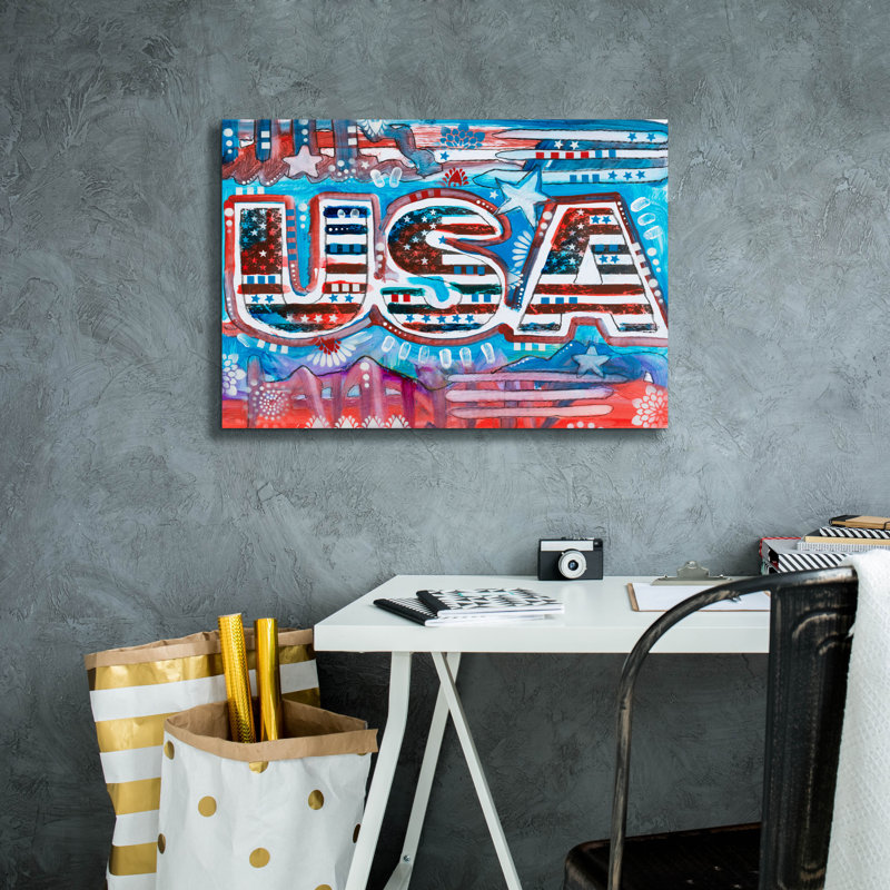 'Usausausa' by Dean Russo Canvas Wall Art, 18" H x 26" W x 0.75" D